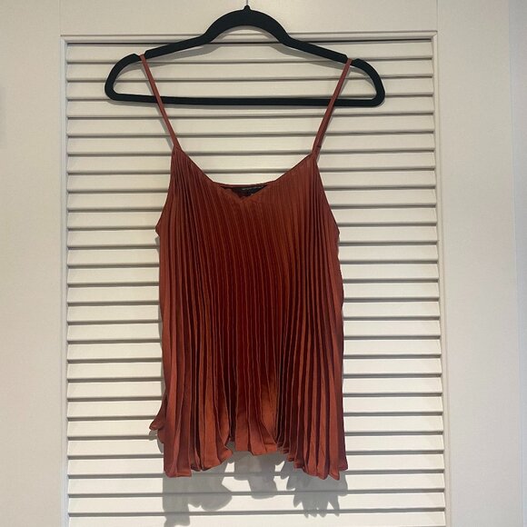 Orange Banana Republic Pleated Top - Picture 5 of 7